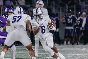 Sam Hicks carries the ball in ACU's win over Tarleton State