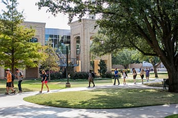 students on campus