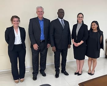 Barton, Collier, Jaax and Pablico with Yeboah, the chief justice of the Ghana Supreme Court.