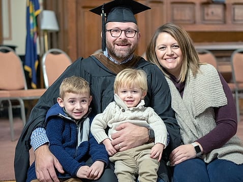 Matt Maxwell, and wife, Katie, with their two sons.