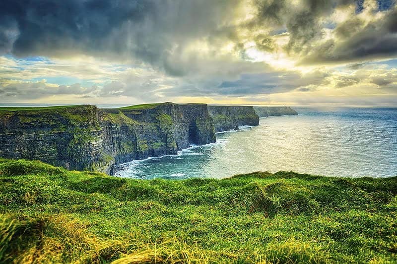 Cliffs and coastline in Ireland