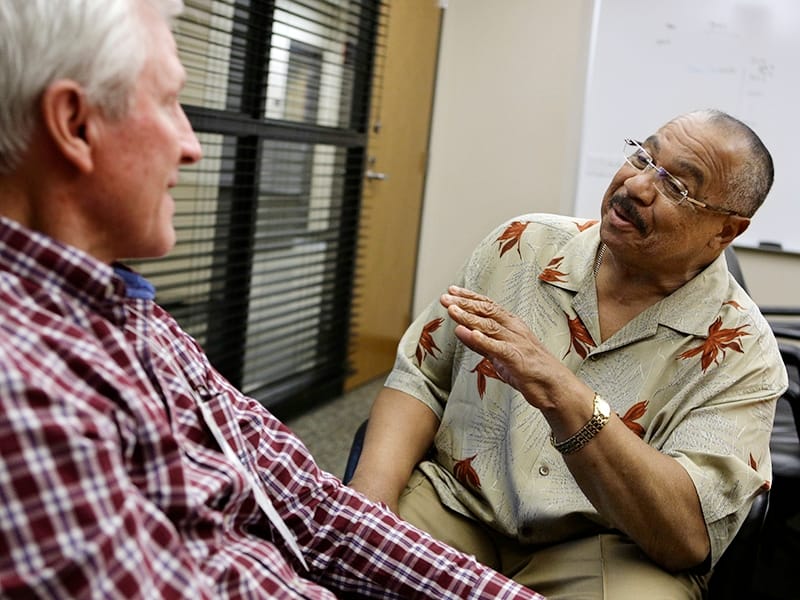 Willie Horton (right) and Gilbreth in 2016. (Photo by Mike Mulholland)