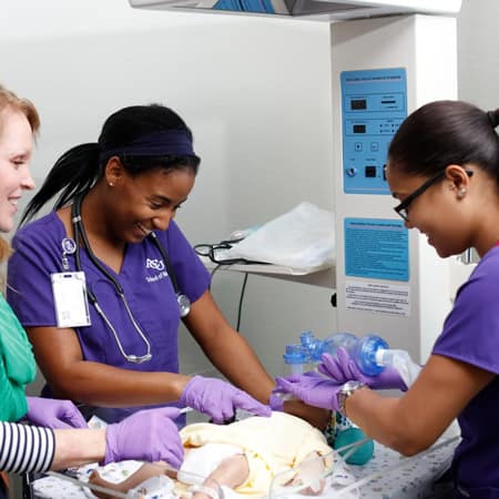 Birthing simulator helps nursing students get labor and delivery experience  During COVID