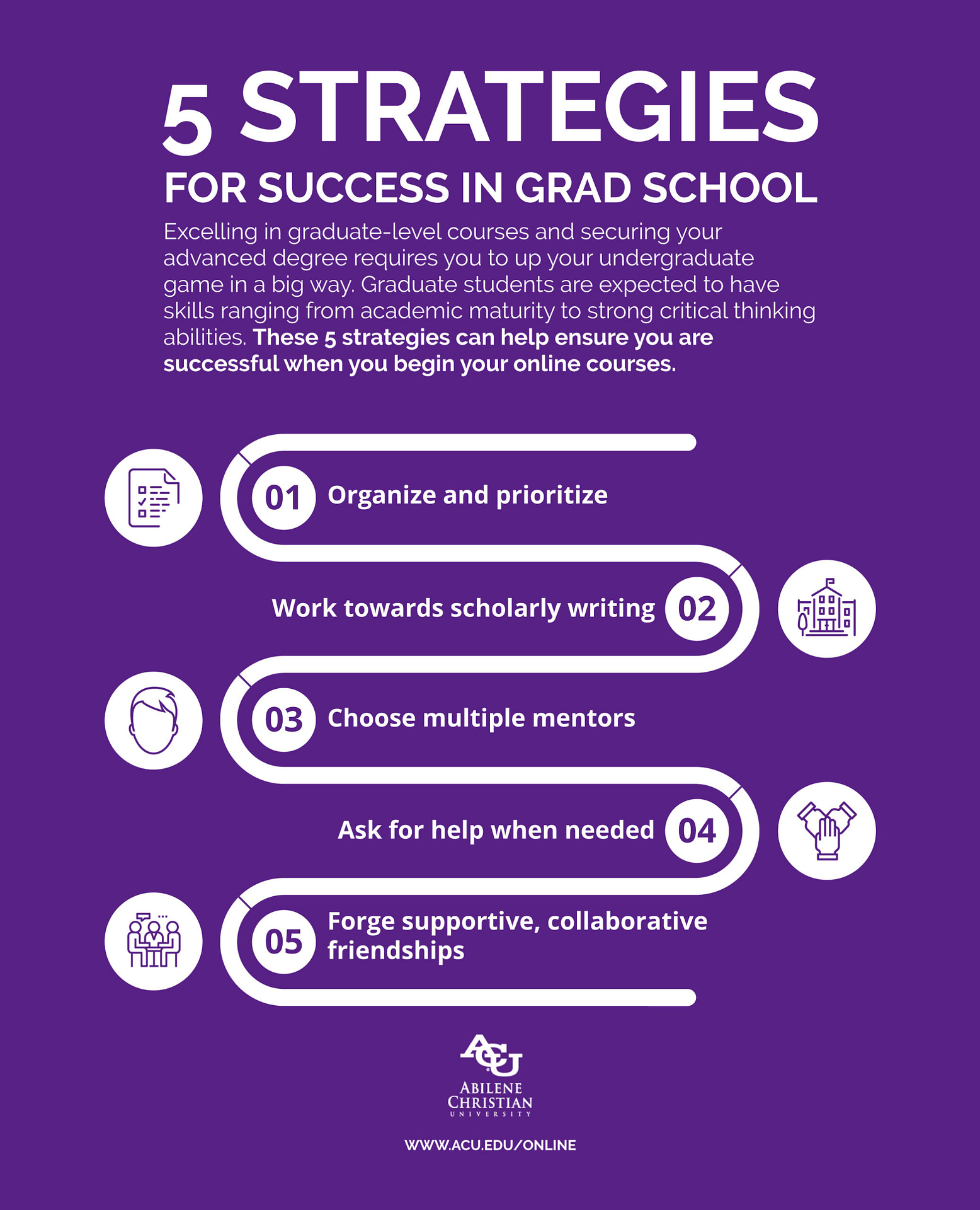 5 Strategies for Success in Graduate School