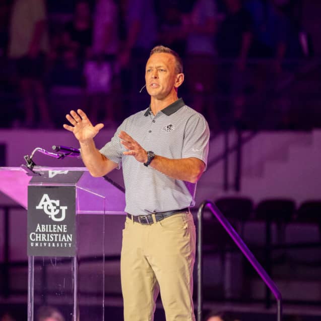 ACU President Phil Schubert speaking