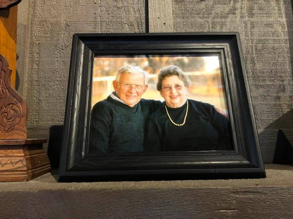 This framed photograph on the fireplace mantel at Abilene's Cracker Barrel restaurant stands as a testament of the lasting impact Bible professor Dr. John Willis and his wife, Evelyn, made on the local community as well as hundreds of students they fed over 46 years.